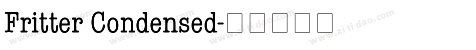 Fritter Condensed字体转换